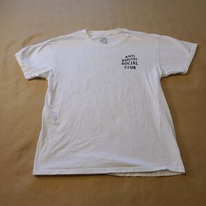 Anti Social Social Club White Logo Cotton T-Shirt Men's Size XL